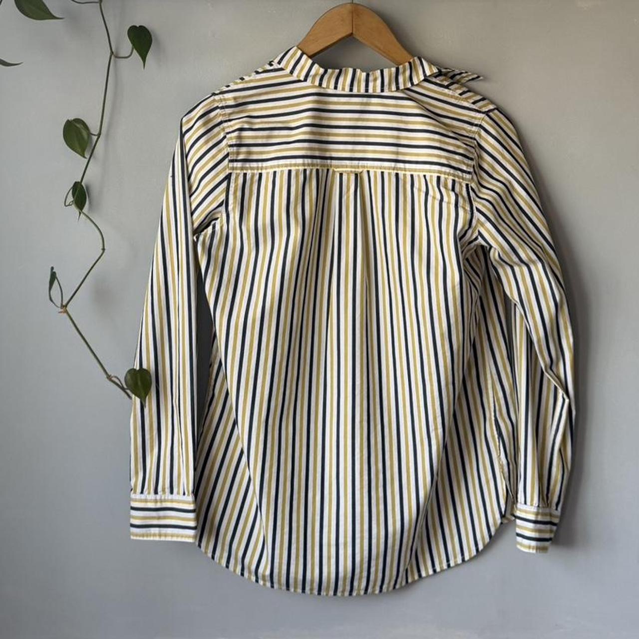 Olive and Navy Striped Button Down (8)