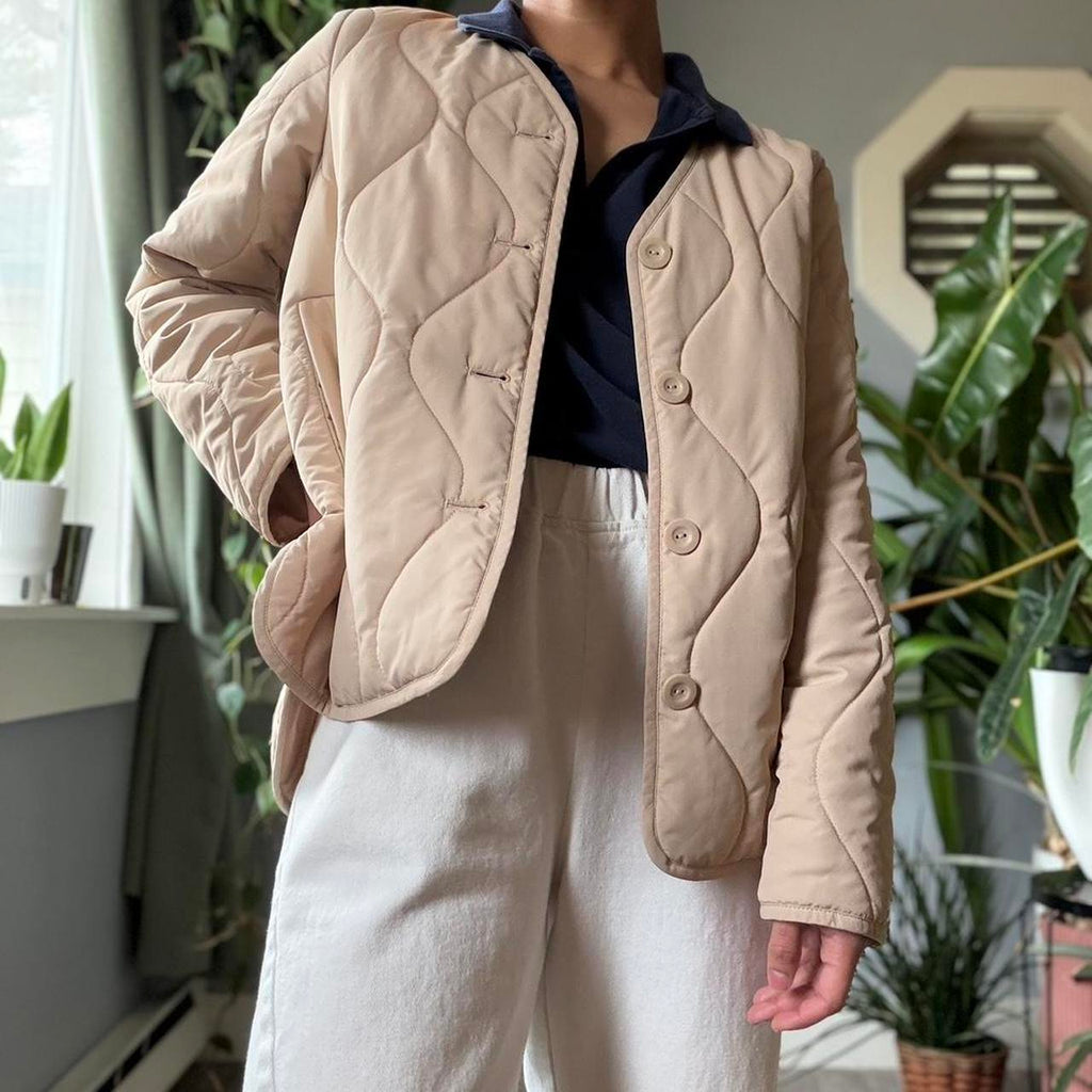 Beige Quilted Liner Jacket (XS)