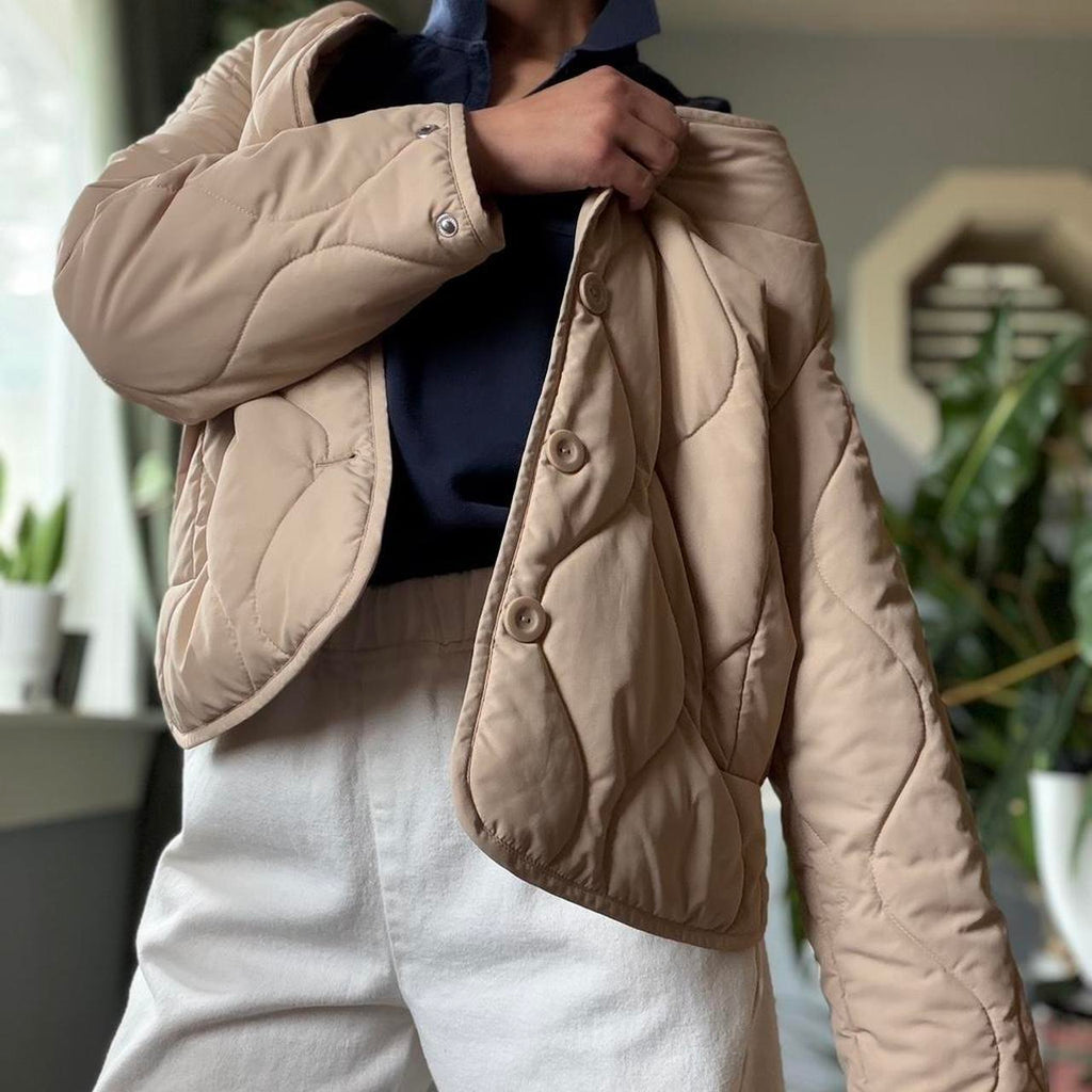 Beige Quilted Liner Jacket (XS)