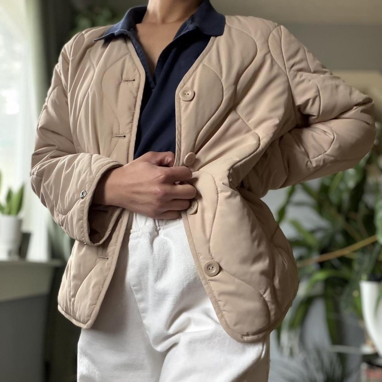 Beige Quilted Liner Jacket (XS)