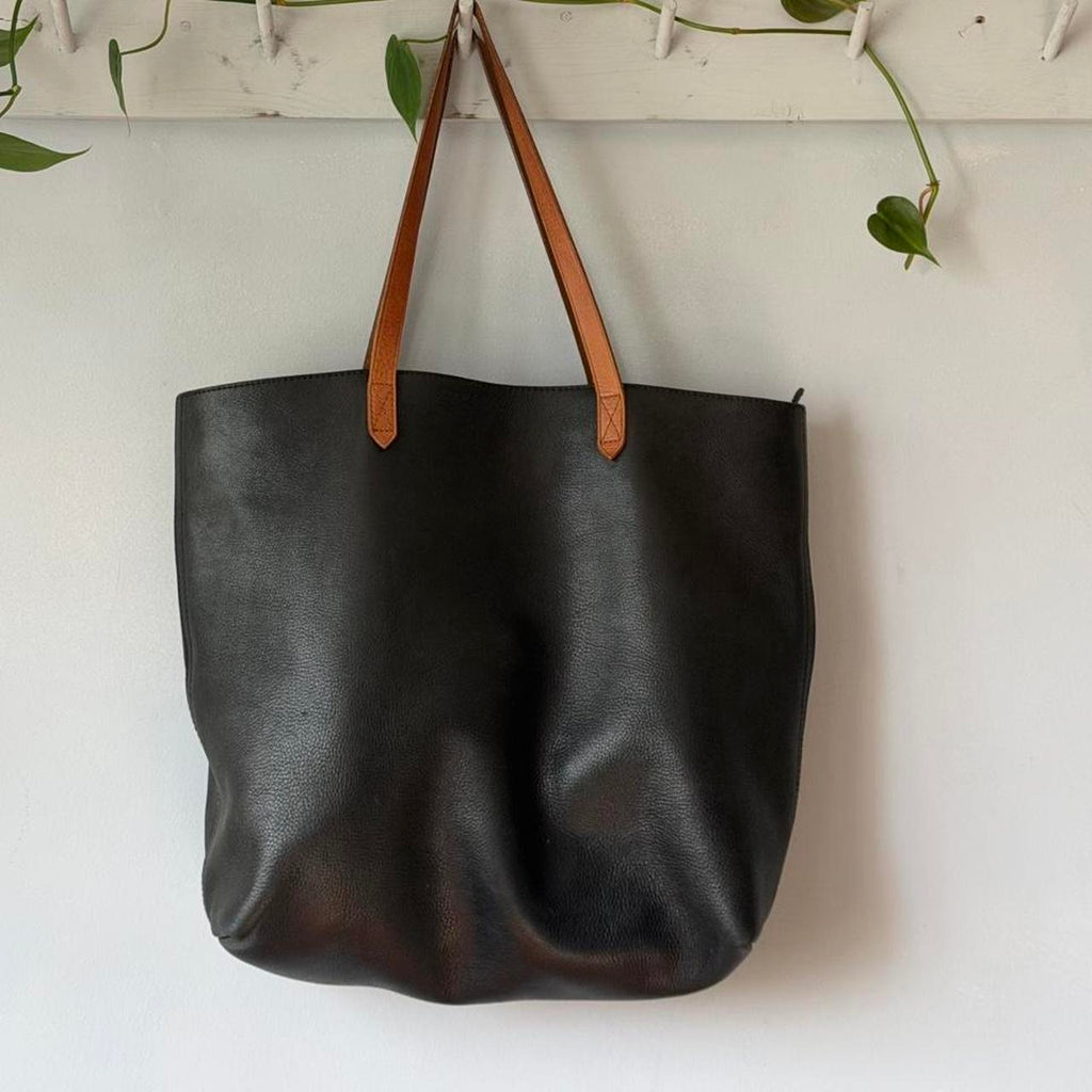 Madewell Leather Large Zip Top Transport Tote
