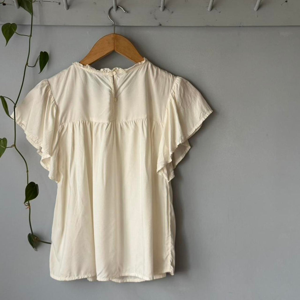 Antique White Smocked Blouse (XS)