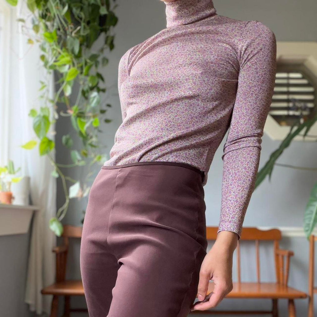 Paul & Joe Shimmering Floral Turtleneck (XS/S)