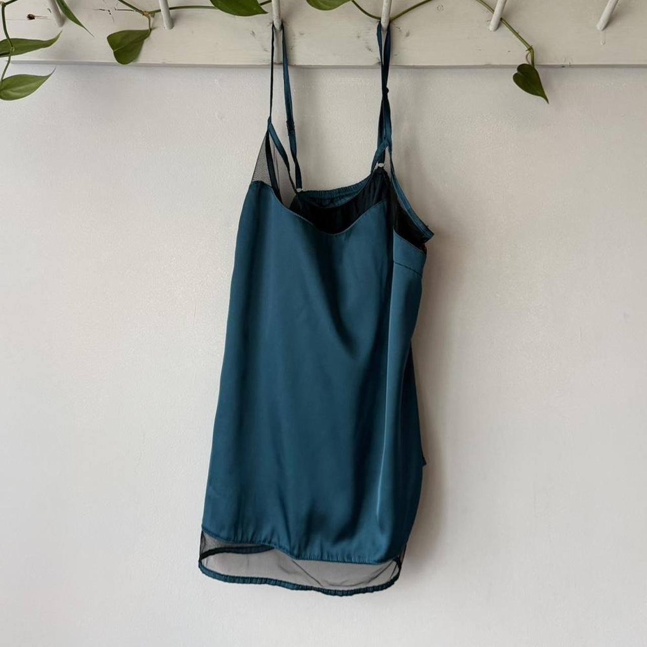 Midnight Teal Satin Sleep Set (S)